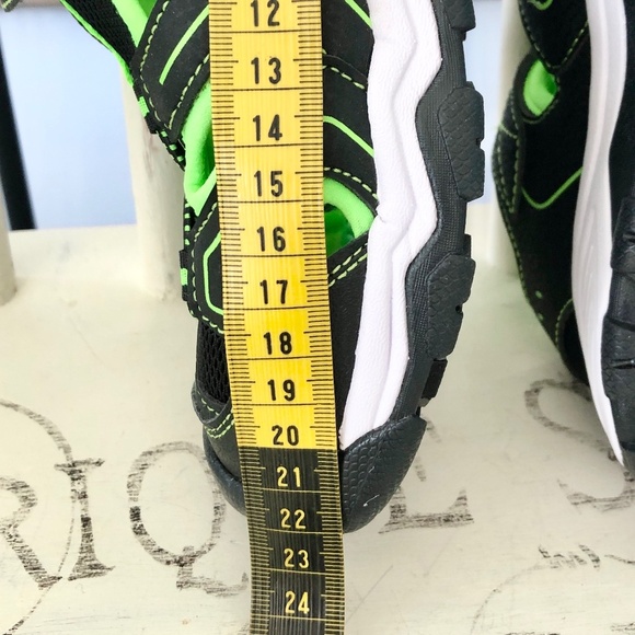 Skechers, Solar Quest, Fishermans Sandals, Black, Green, Kids, Size 3, NEW - Picture 10 of 14